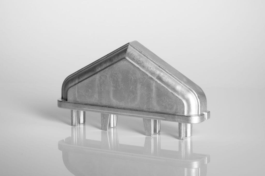 Fence cap - Designation: K118E
Material: casted zinc (GdZnAl4Cu1)
Info: Cap, square
