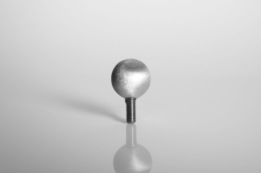 Ball for post cap - Designation: K30C
Diameter: 30 mm
Material: casted aluminium
Info: M8
