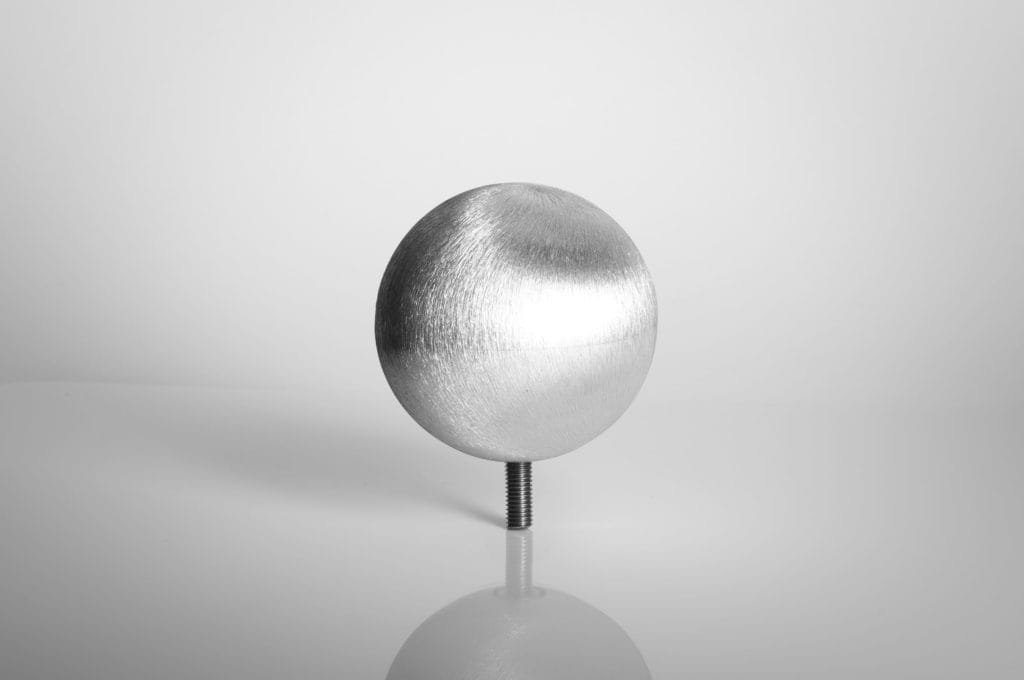 Ball for post cap - Designation: K80C
Diameter: 80 mm
Material: casted aluminium
Info: M8
