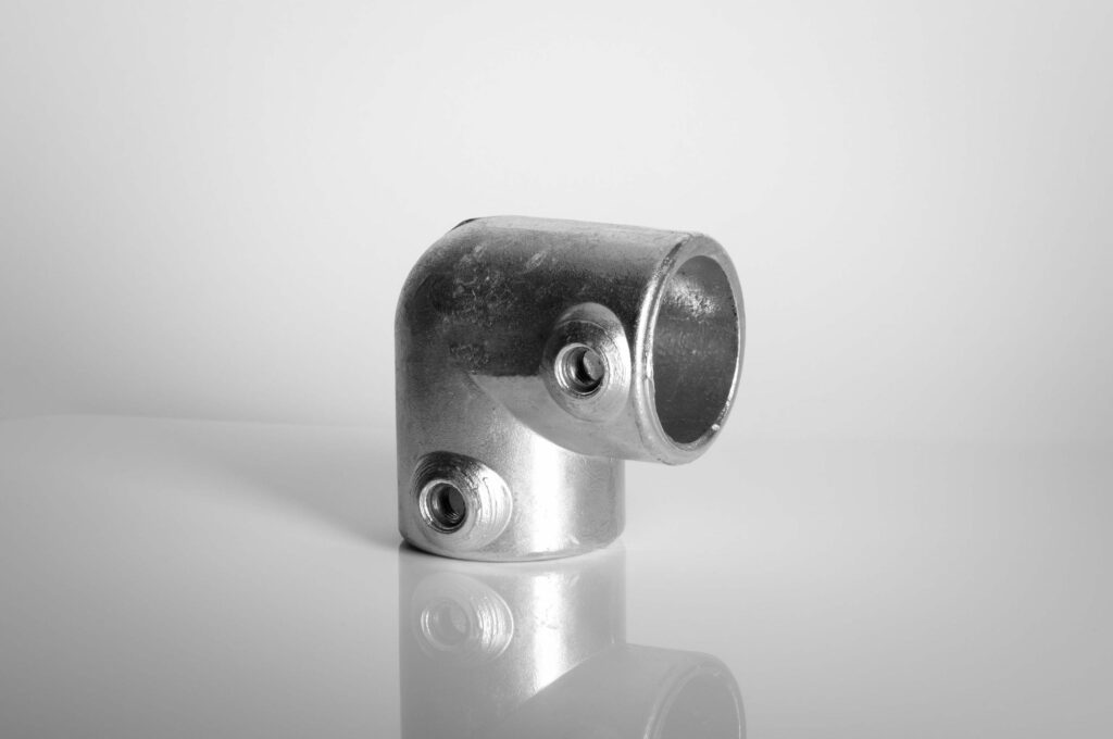 Rohrverbinder - Bezeichnung: 90° BOGEN
Info: zum Einstecken
für Rundrohr: 48 / 60 mm
